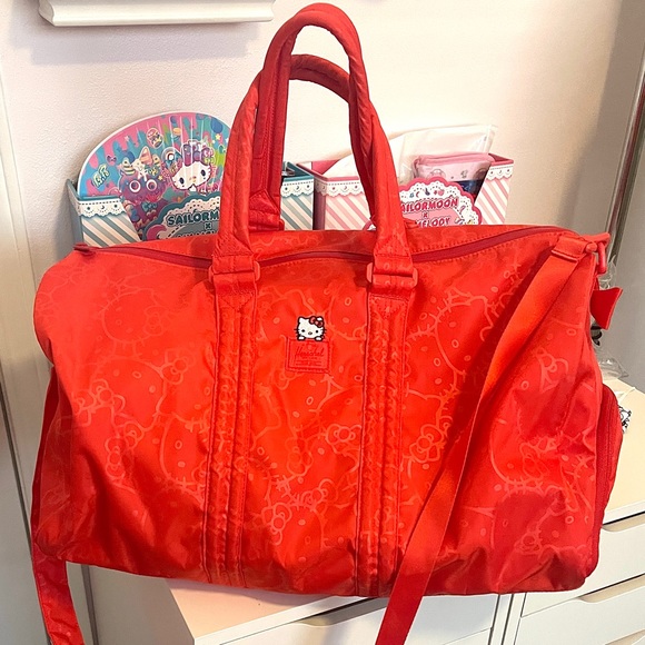 Hello Kitty Bags Hello Kitty X Herschel Collab Red Duffel Duffle